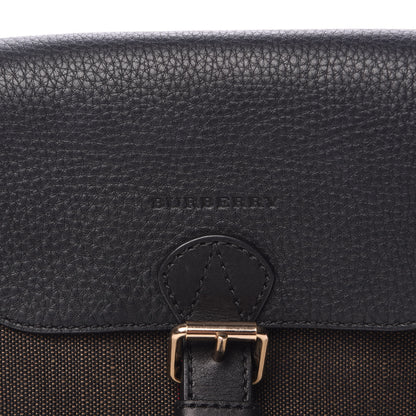 Burberry Mega Check Grainy Calfskin Small Gowan Messenger Bag Black 7 of 15