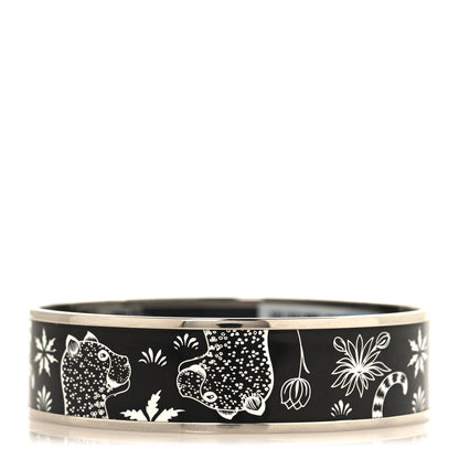 Hermes Enamel Printed Wide Les Léopards Bracelet 70 Positif Negatif 3 of 5