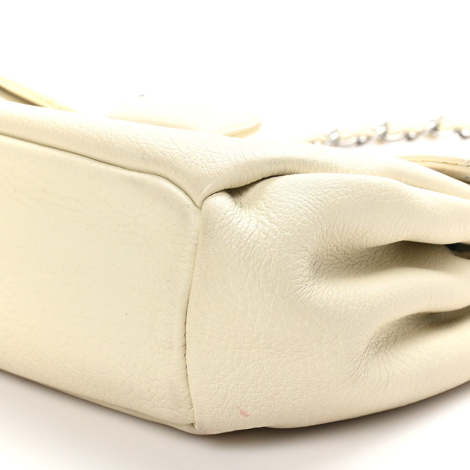 Chanel Calfskin Stitched Accordion Flap White 10 of 11