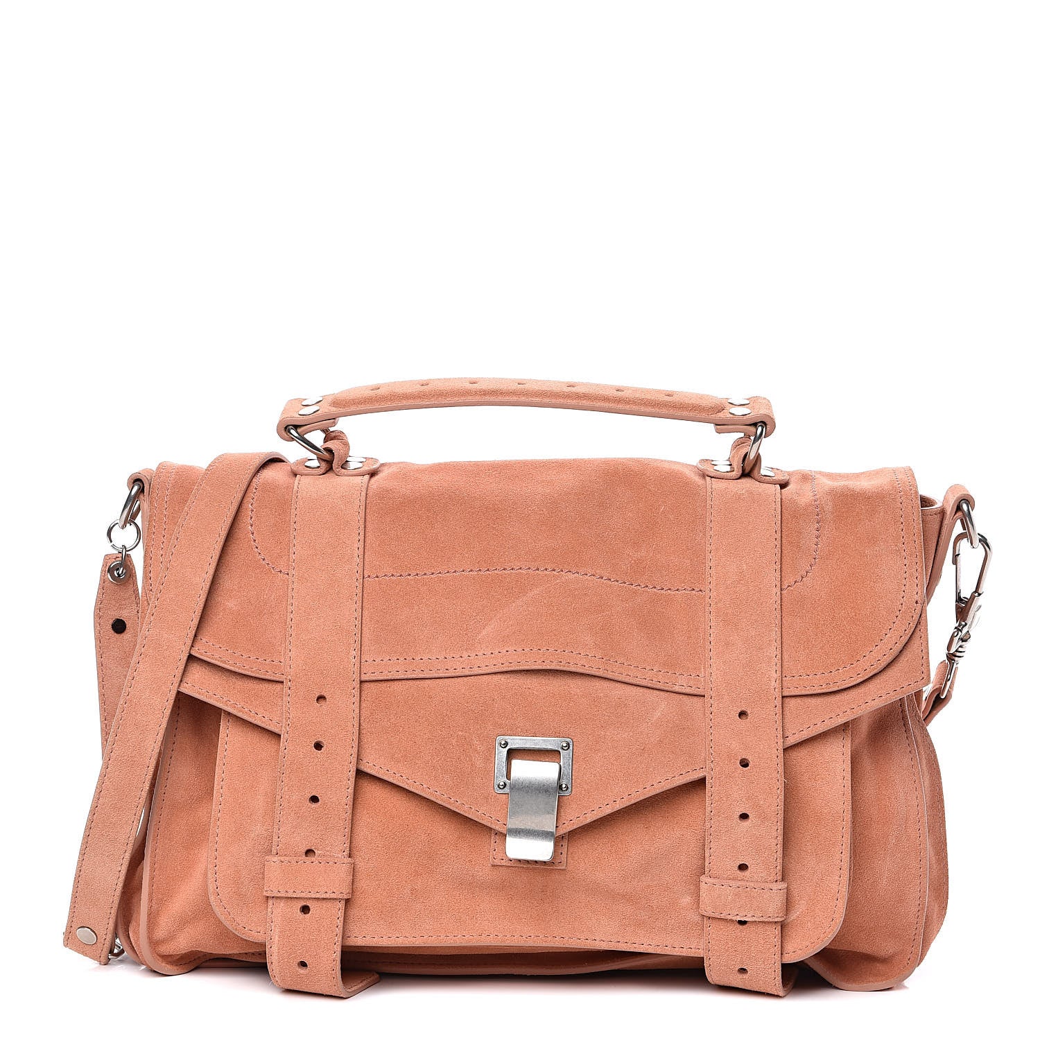 Proenza Schouler Suede Medium PS1 Satchel Fawn 1 of 9