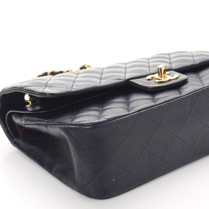 Chanel Lambskin Quilted Medium Double Flap Navy 11 of 15
