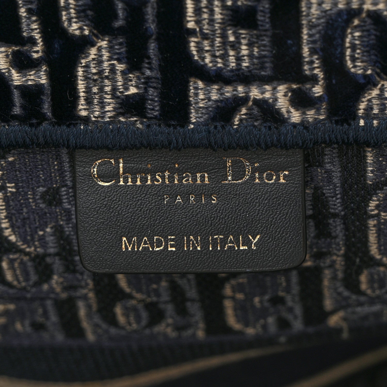 Christian Dior Oblique Velvet Medium Book Tote Blue Multicolor 6 of 12