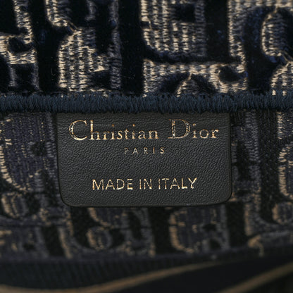 Christian Dior Oblique Velvet Medium Book Tote Blue Multicolor 6 of 12