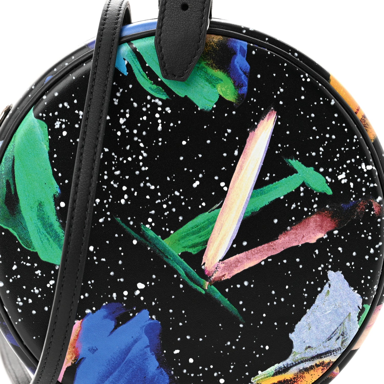 Louis Vuitton Calfskin Splash Print Petite Boite Chapeau Black 7 of 11