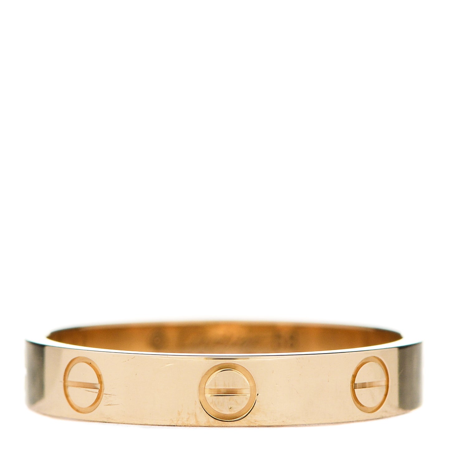 18K Yellow Gold 3.5mm LOVE Wedding Band Ring 58 8.25