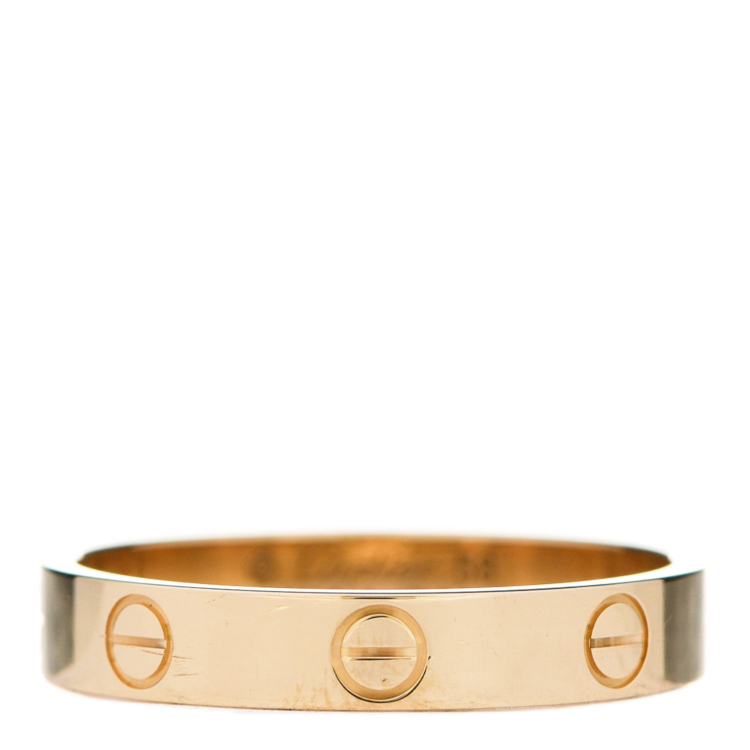 Cartier 18K Yellow Gold 3.5mm LOVE Wedding Band Ring 58 8.25 1 of 4