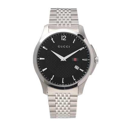 Gucci Stainless Steel 40mm G-Timeless Quartz Watch Black 1 of 6