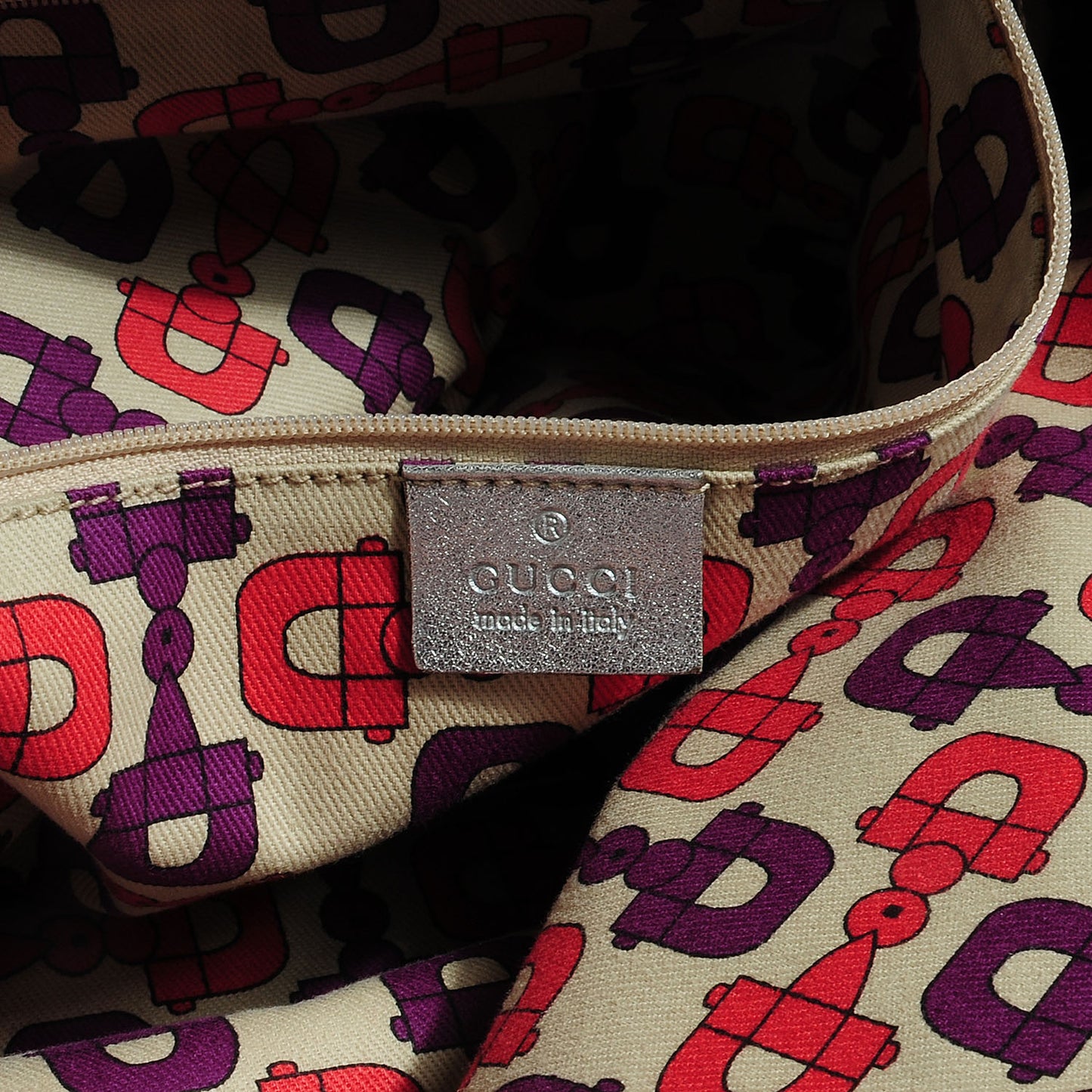 Guccissima Medium Princy Tote Silver