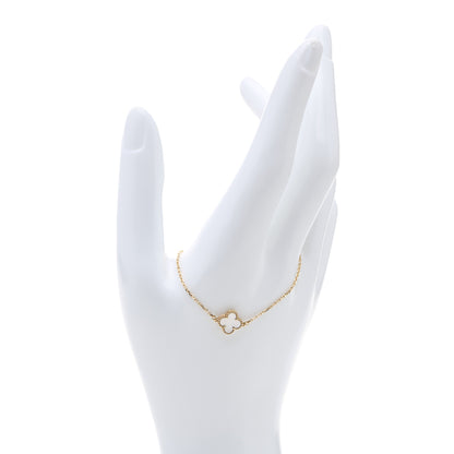 Van Cleef & Arpels 18K Yellow Gold Mother of Pearl Sweet Alhambra Bracelet 2 of 6