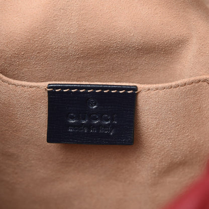 Gucci Azalea Sakai Be Green Calfskin Horsebit 1955 Drawstring Bucket Bag Blue New Cherry Red 6 of 10