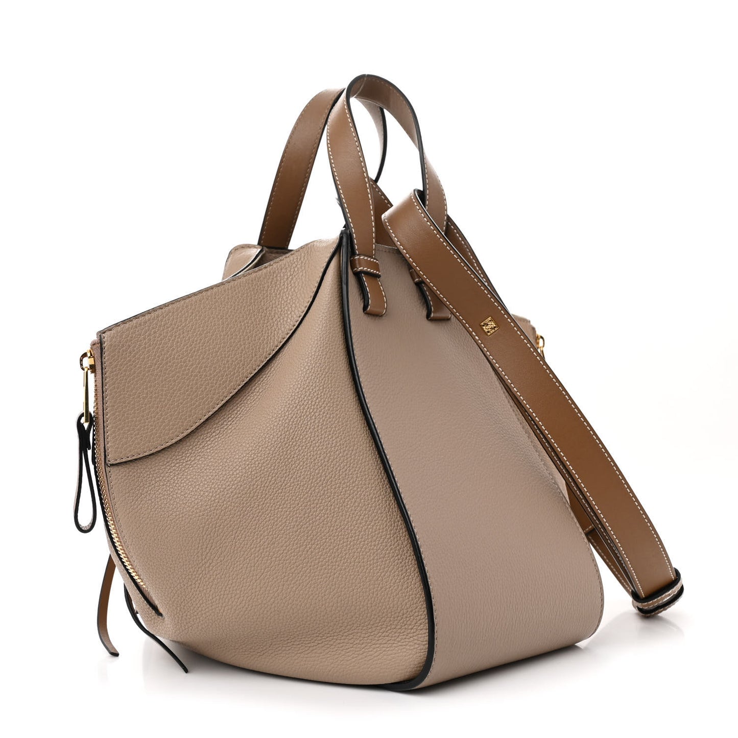 Calfskin Small Hammock Shoulder Bag Sand Mink