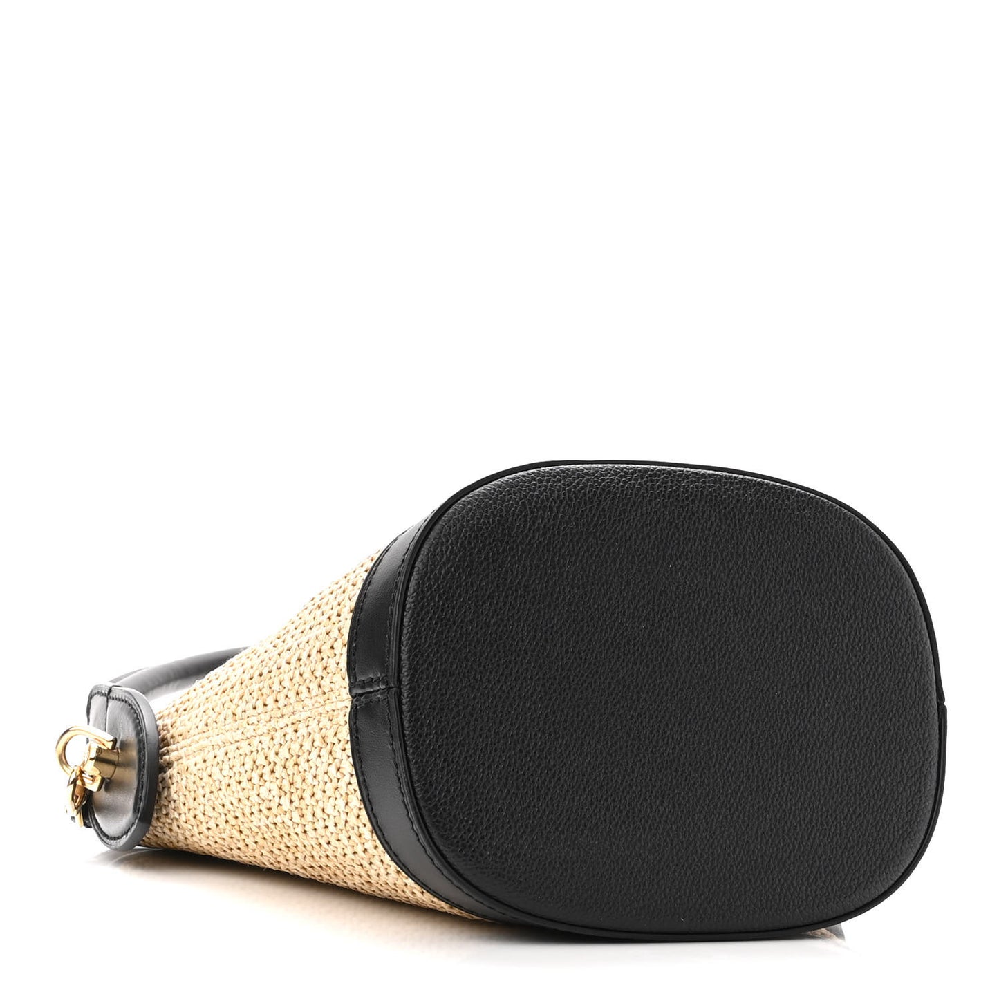 Raffia Petit Bucket Black