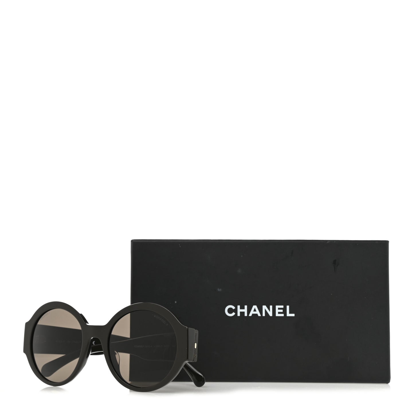 Acetate Polarized Round Sunglasses 5410 Black
