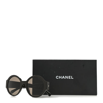 Chanel Acetate Polarized Round Sunglasses 5410 Black 8 of 8