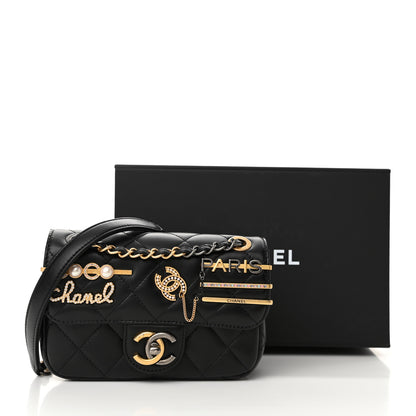 Chanel Lambskin Quilted Mini Coco Clips Single Flap Black 11 of 11