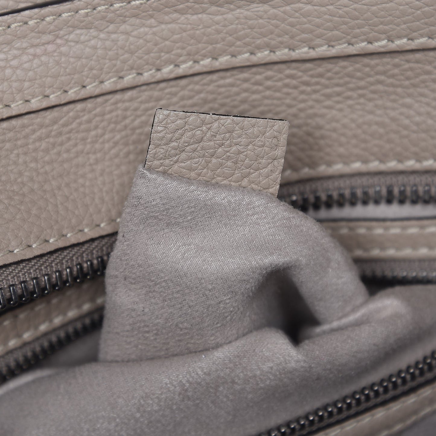 Drummed Calfskin Micro Luggage Dune