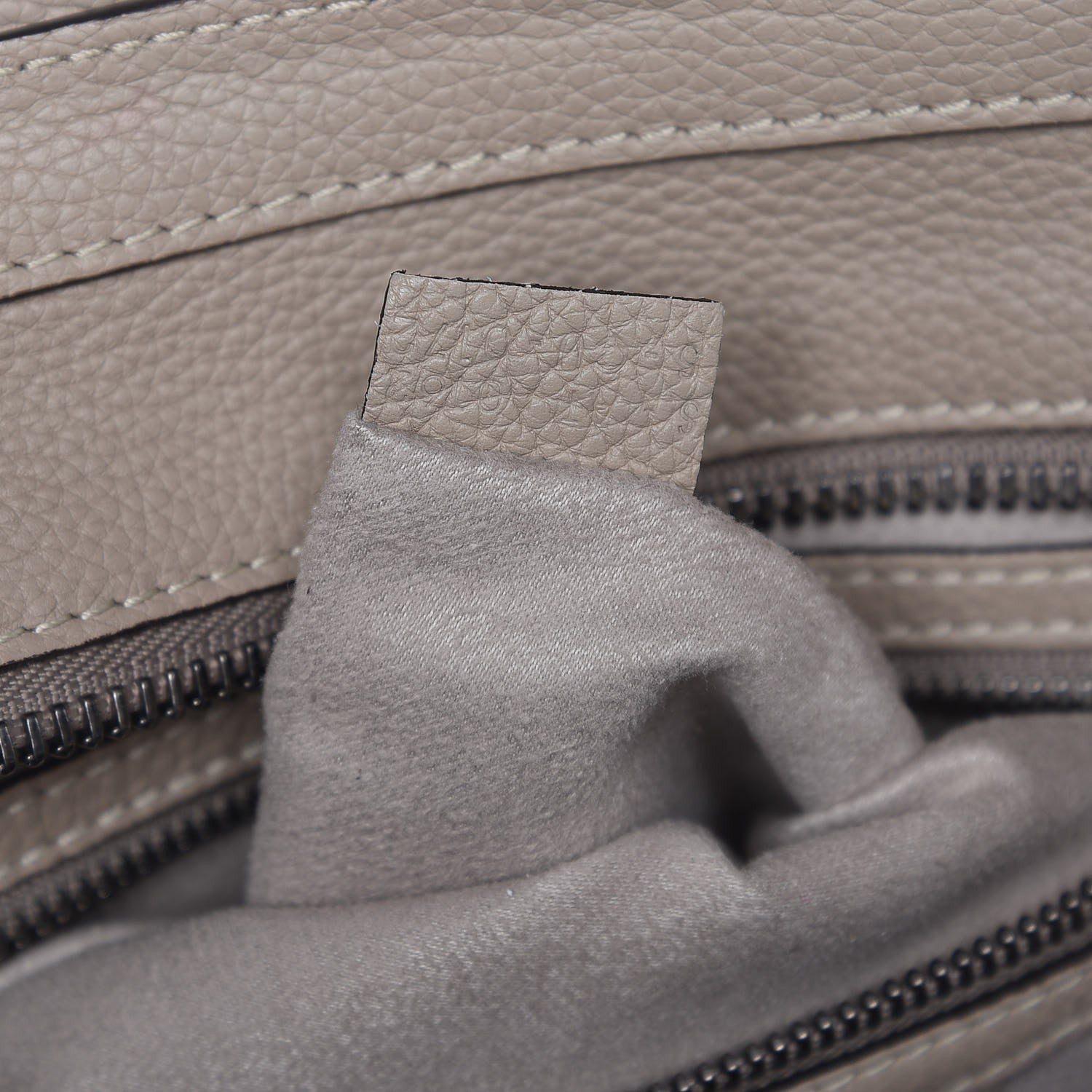 Celine Drummed Calfskin Micro Luggage Dune 7 of 8