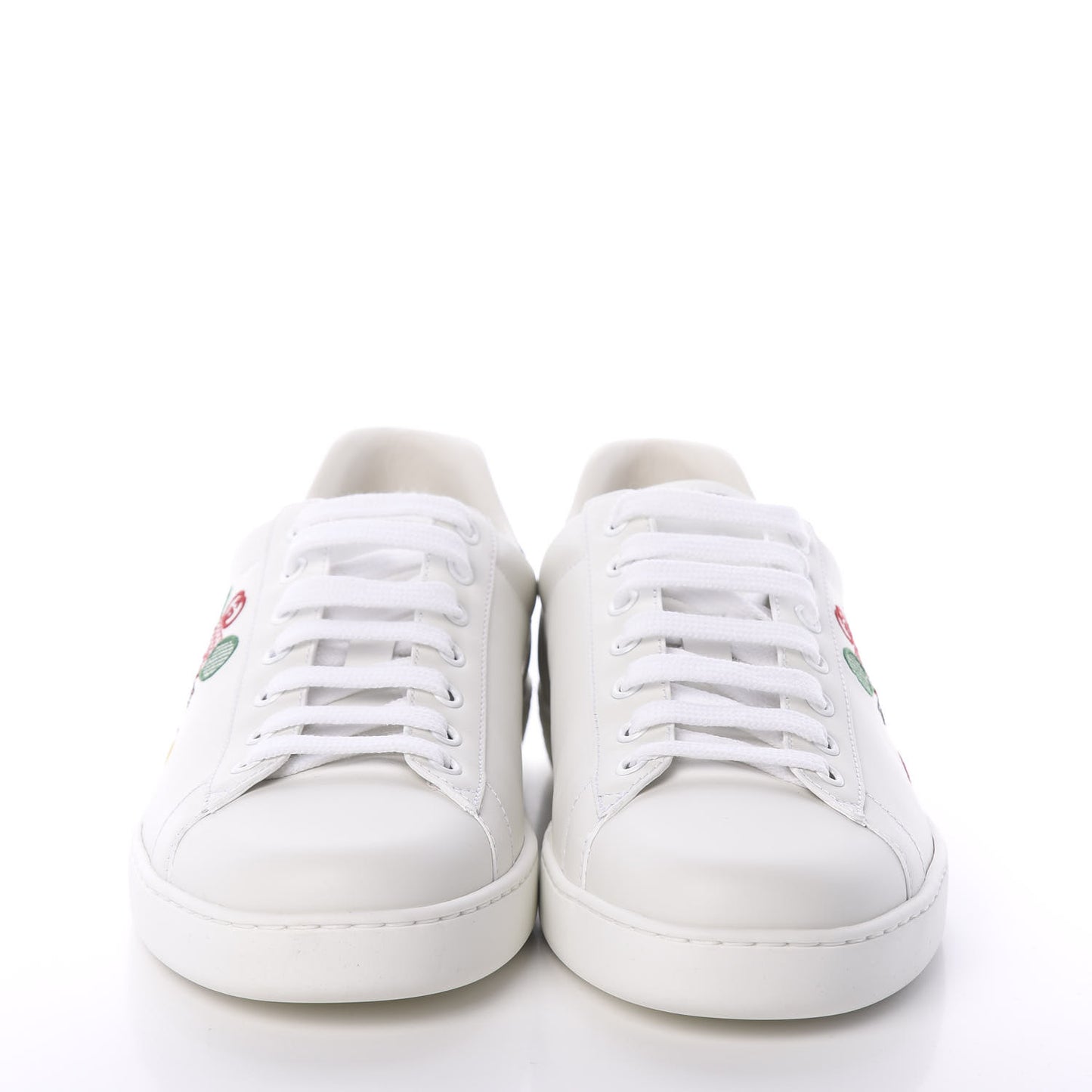Calfskin Miro Soft Tennis Embroidered Mens Ace Sneakers 9.5 White Rio Blue