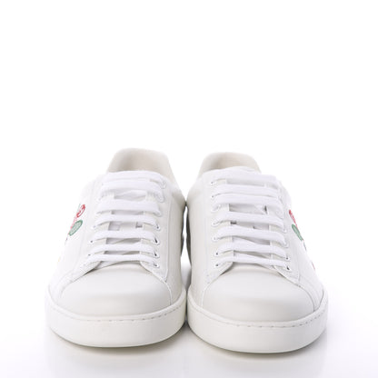Gucci Calfskin Miro Soft Tennis Embroidered Mens Ace Sneakers 9.5 White Rio Blue 2 of 7