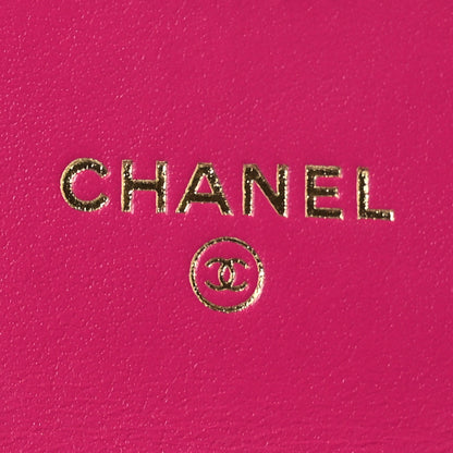 Chanel Aged Calfskin Quilted Reissue Flap Card Holder Fuchsia 7 of 12