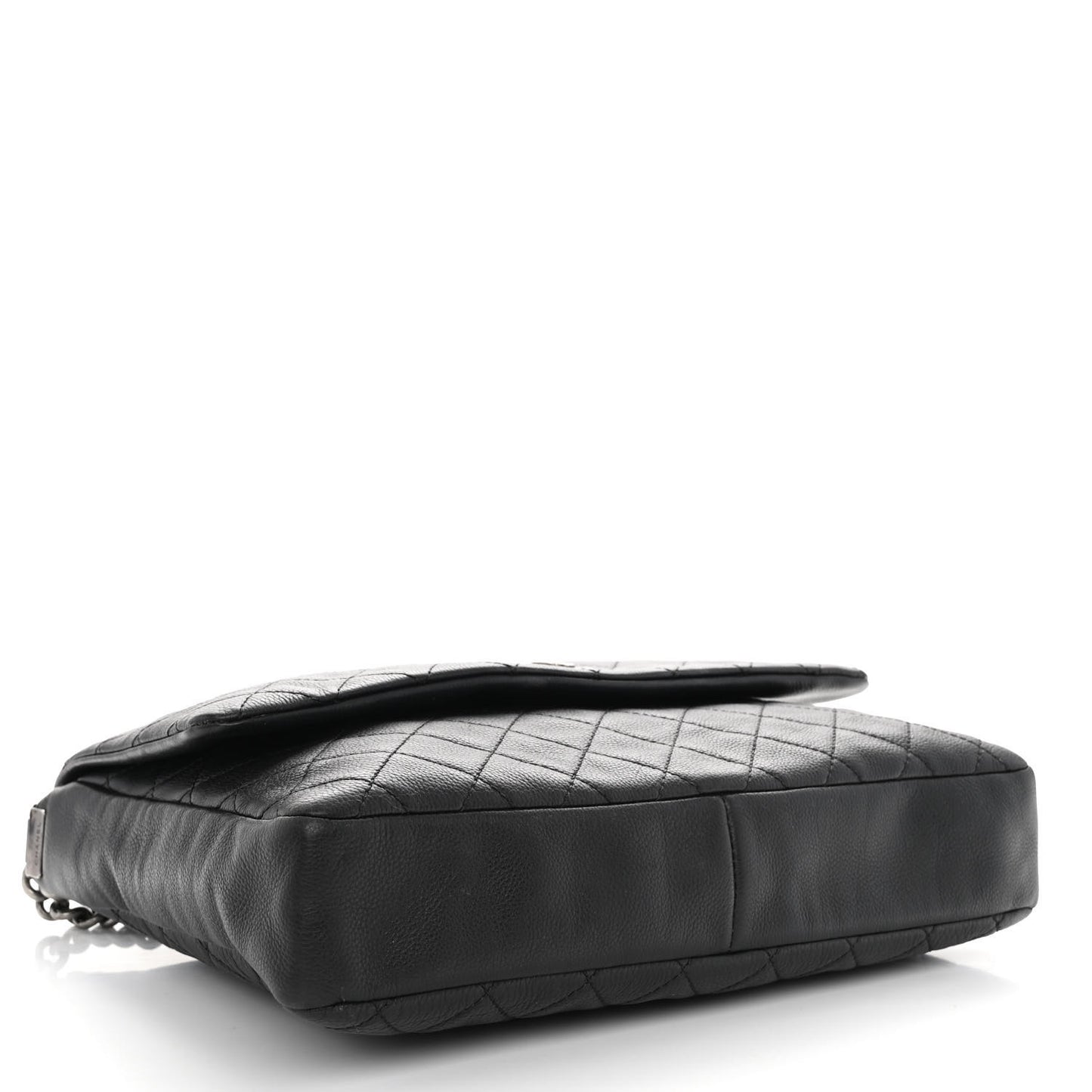 Calfskin Quilted Couture Messenger Black