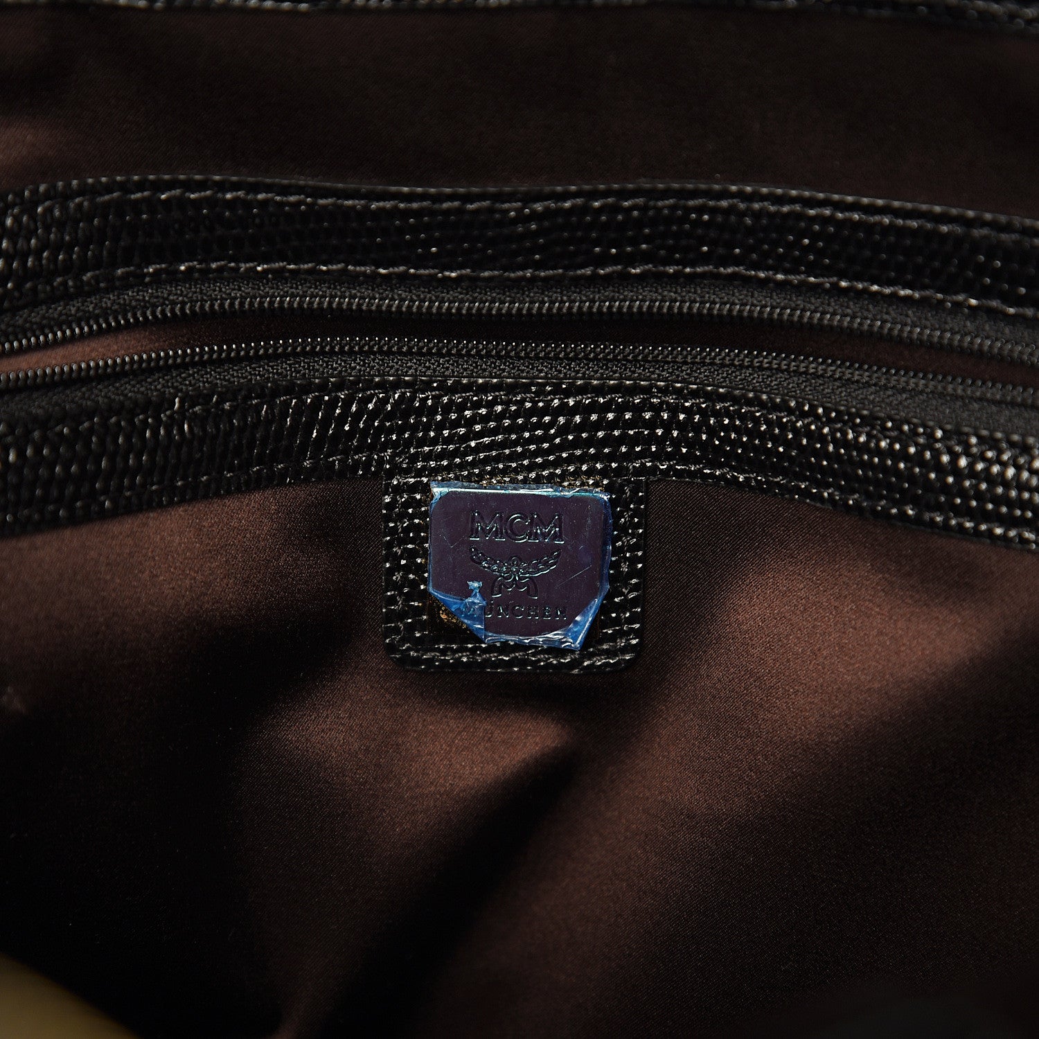 MCM Visetos Embossed Studded Medium Backpack Cognac 6 of 9
