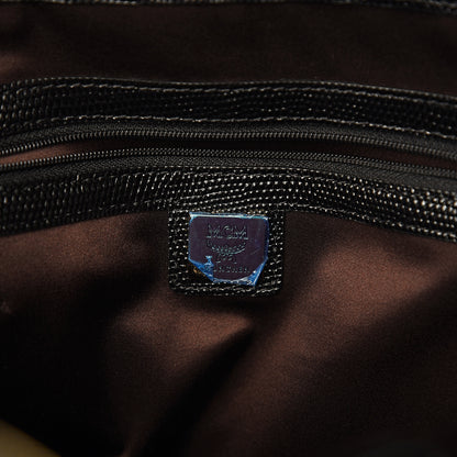 MCM Visetos Embossed Studded Medium Backpack Cognac 6 of 9