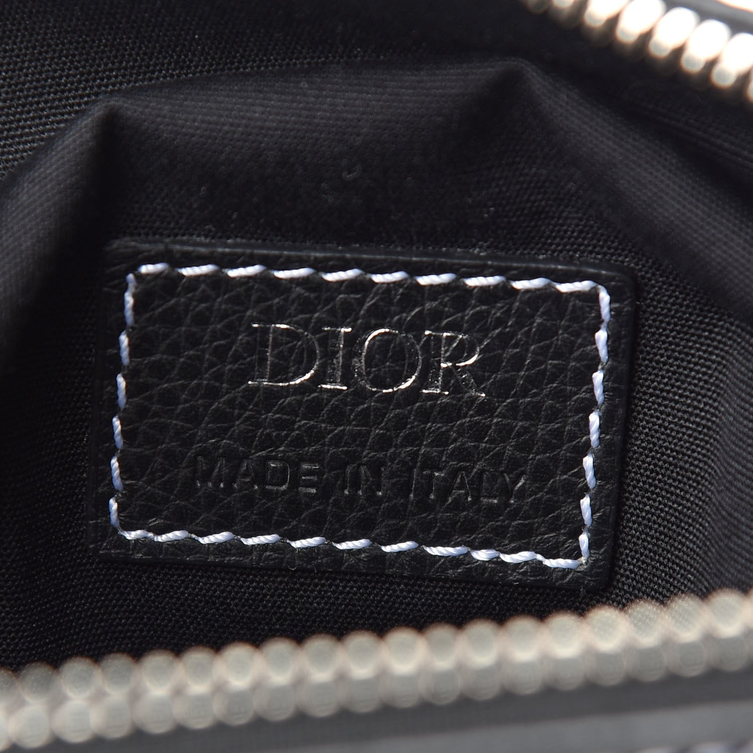 Christian Dior Calfskin Mens Saddle Bag Black 6 of 12