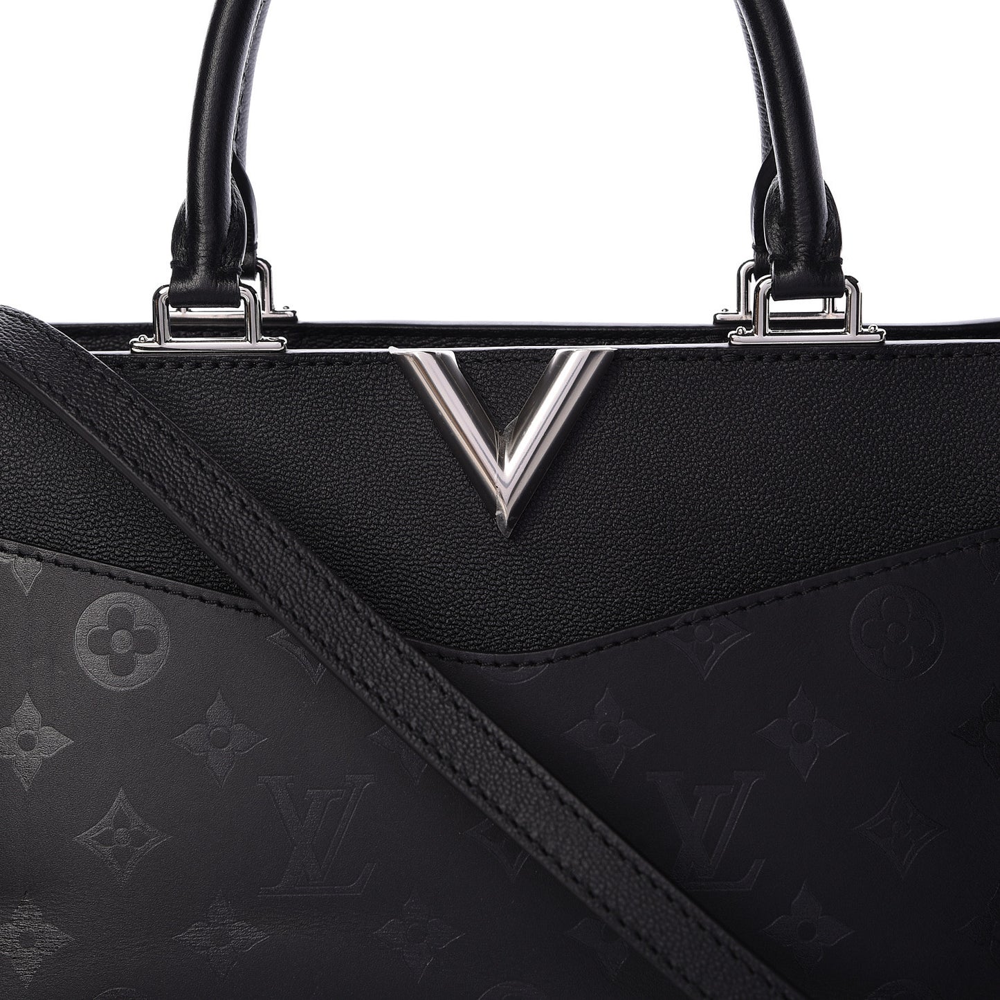 Monogram Cuir Plume Very Zipped Tote Black