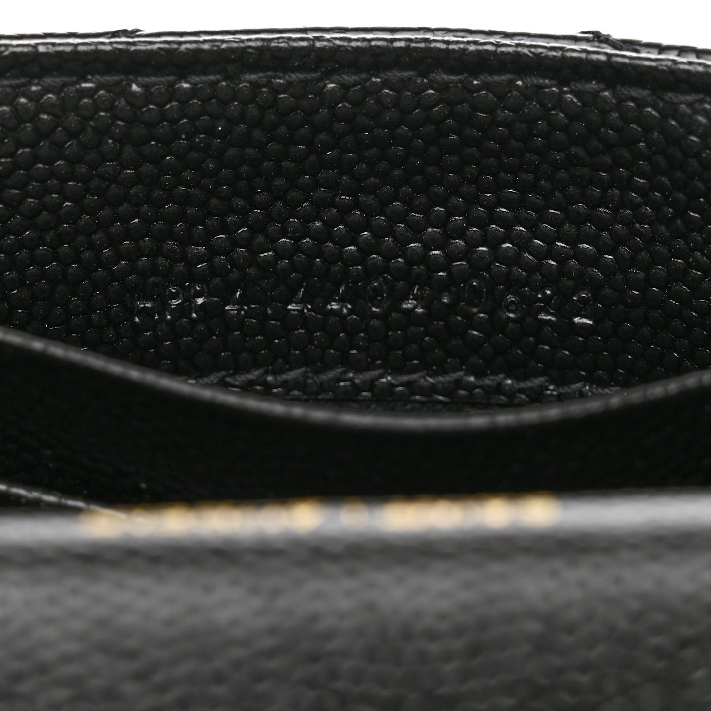 Grain De Poudre Matelasse Chevron Small Monogram Envelope Wallet Black