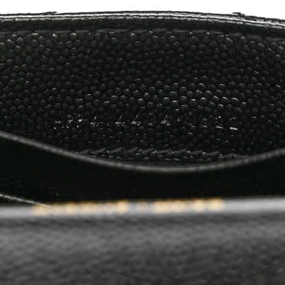 Saint Laurent Grain De Poudre Matelasse Chevron Small Monogram Envelope Wallet Black 7 of 8
