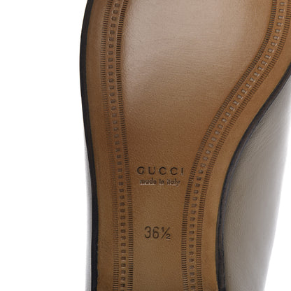 Gucci Lambskin Womens Brixton Horsebit Loafers 36.5 Mud 7 of 9