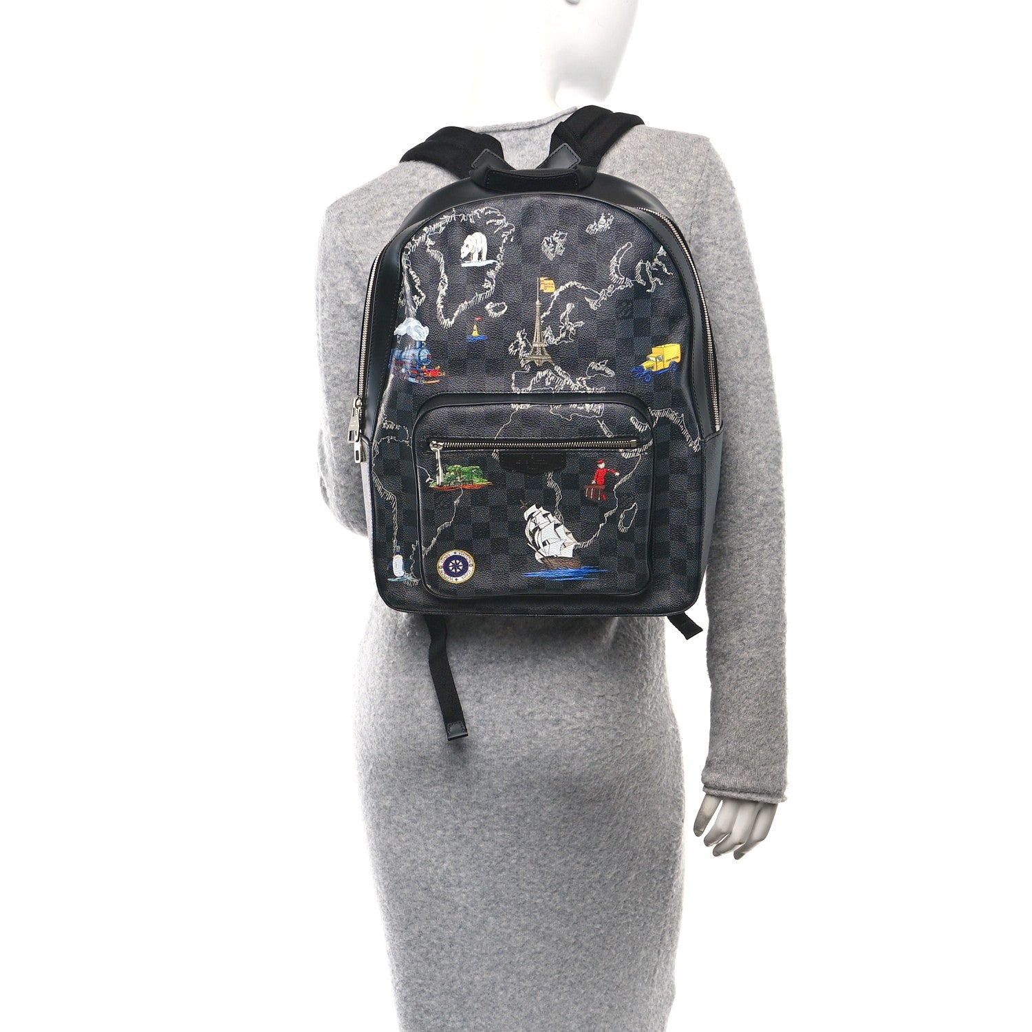 Louis Vuitton Damier Graphite World Map Josh Backpack 2 of 9
