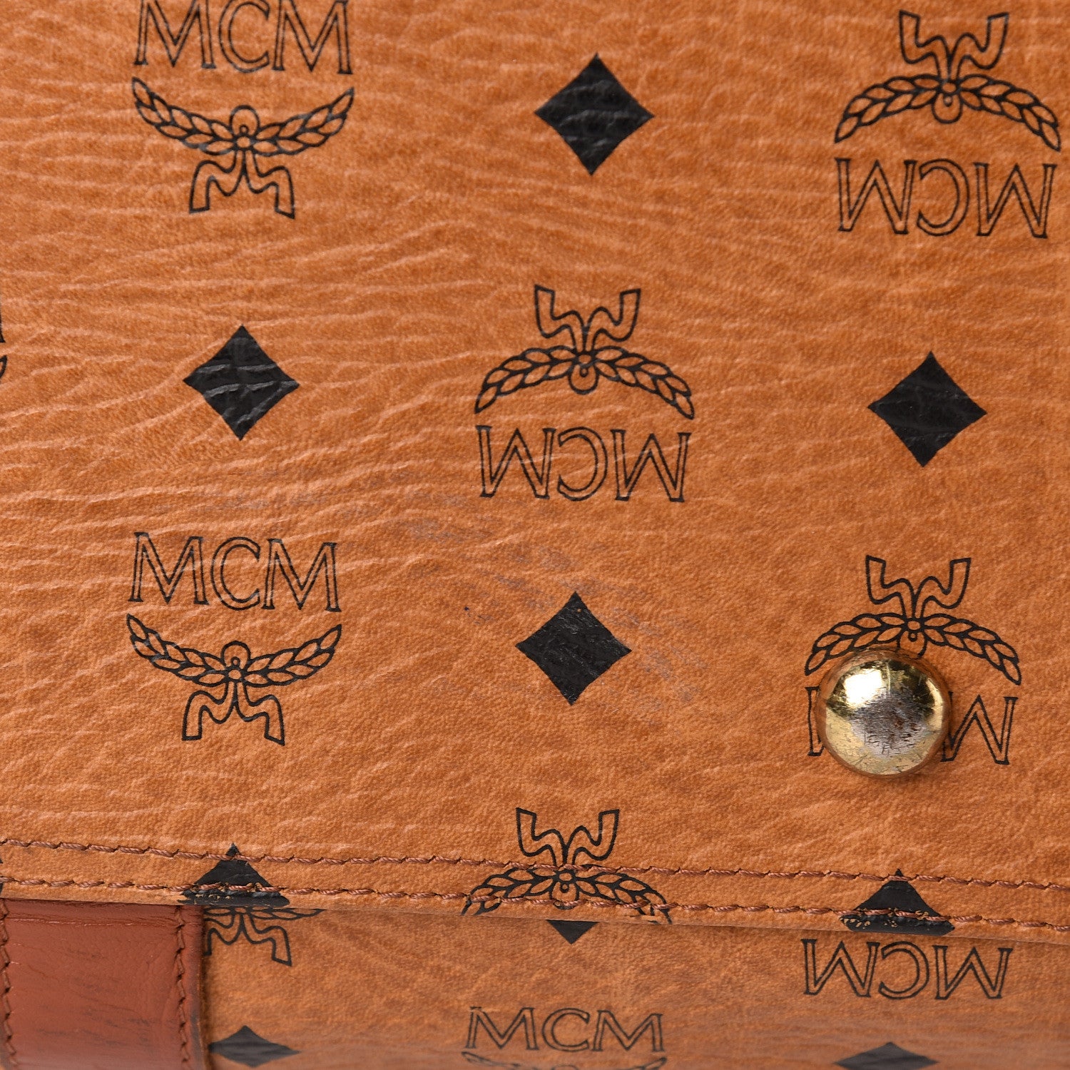 MCM Visetos Traveler Bag Cognac 15 of 17