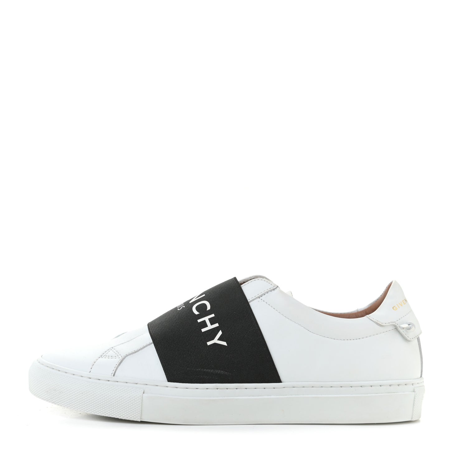 Calfskin Band Logo Womens Urban Street Sneakers 39.5 White Black