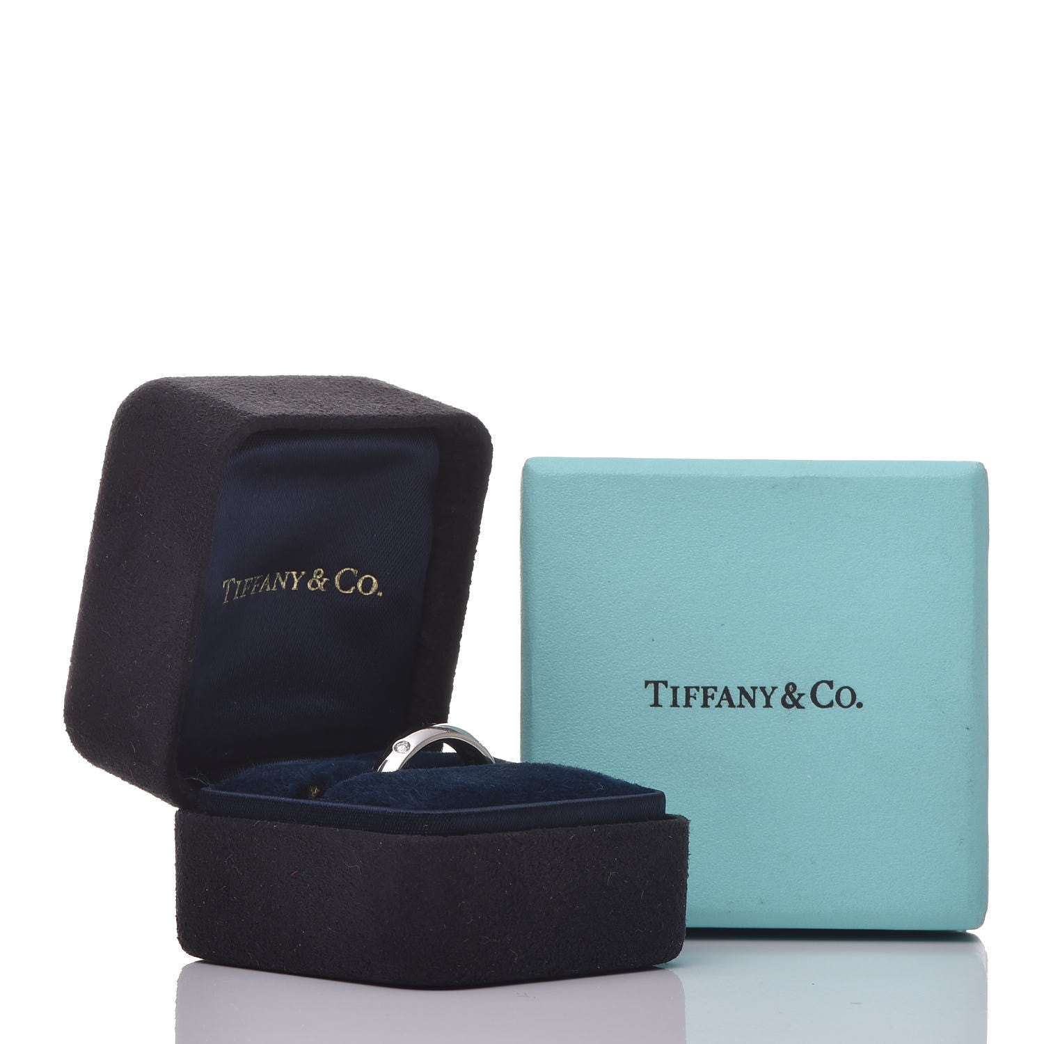 Tiffany Platinum Diamond 4mm Etoile Band Ring 53 6.5 6 of 6