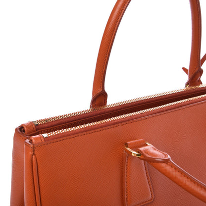 Prada Saffiano Medium Galleria Double Zip Tote Papaya 14 of 14