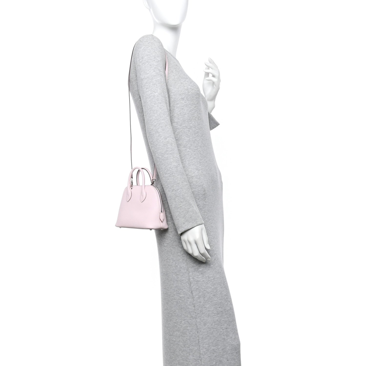 Hermes Chevre Mysore Mini 1923 Bolide Rose Darling 2 of 11