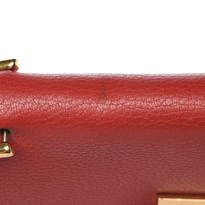Chloe Grained Lambskin Medium Drew Shoulder Bag Plaid Red 6 of 12