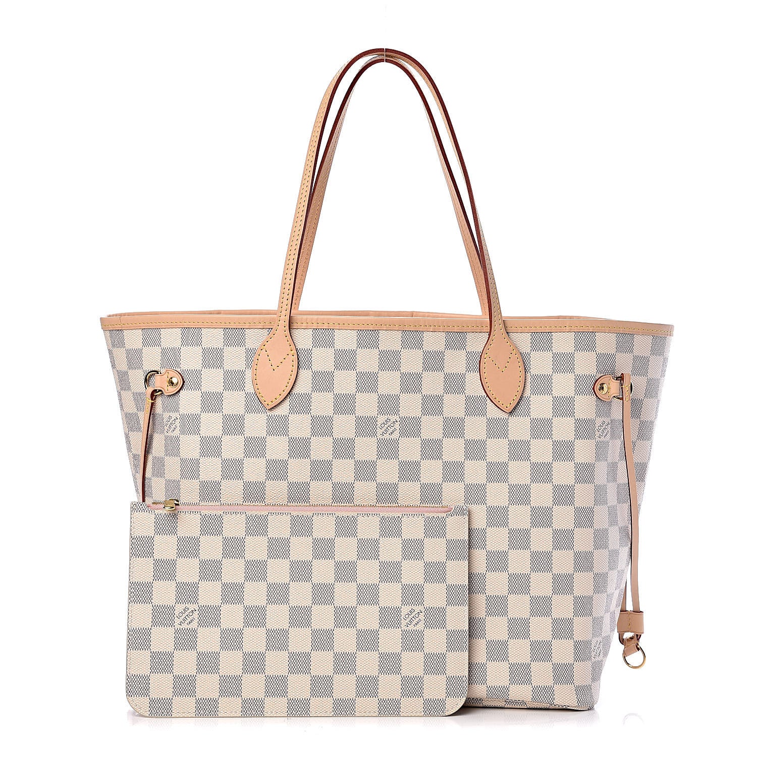 Louis Vuitton Damier Azur Neo Neverfull MM Rose Ballerine 1 of 16