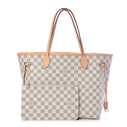 Louis Vuitton Damier Azur Neo Neverfull MM Rose Ballerine 1 of 16