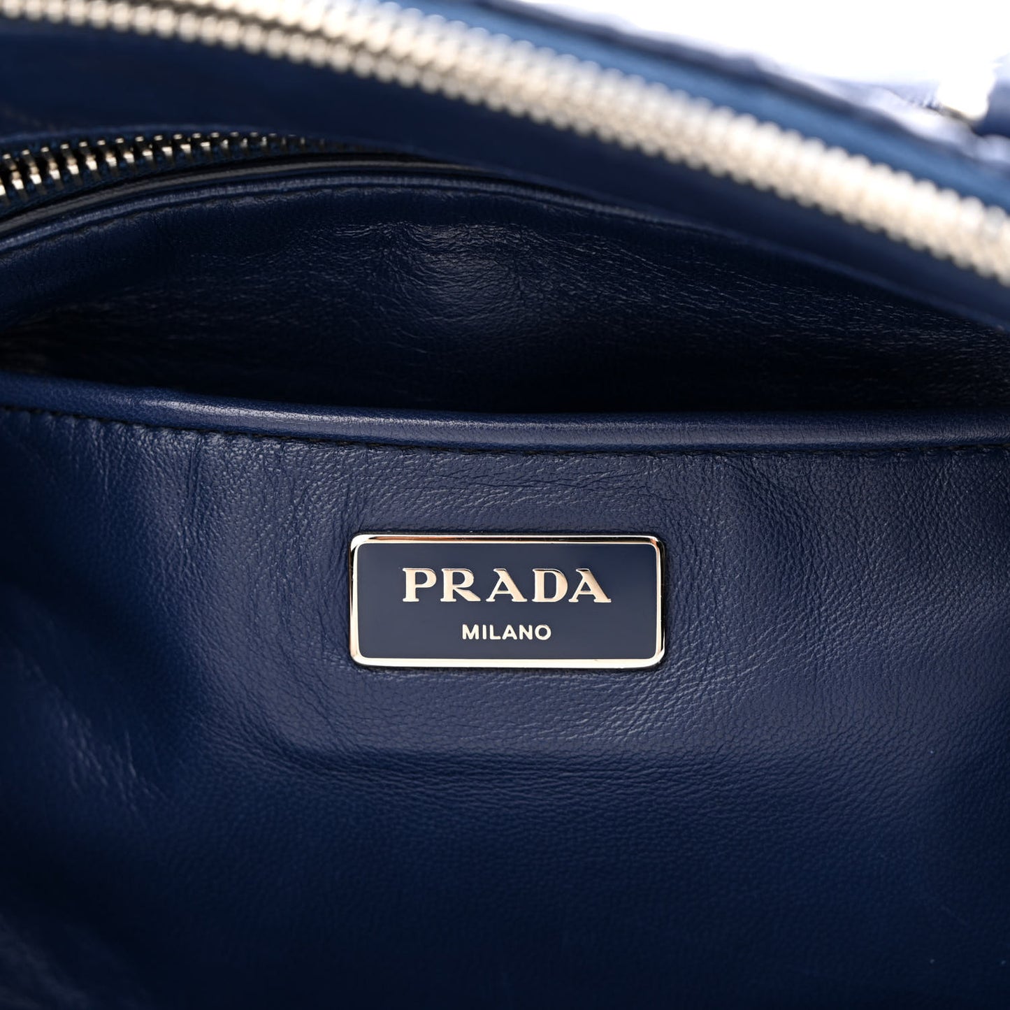Nappa Gaufre Double Zip Tote Bluette