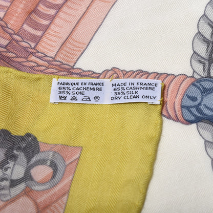 Hermes Cashmere Silk Ceintures et Liens Shawl 140 2 of 4