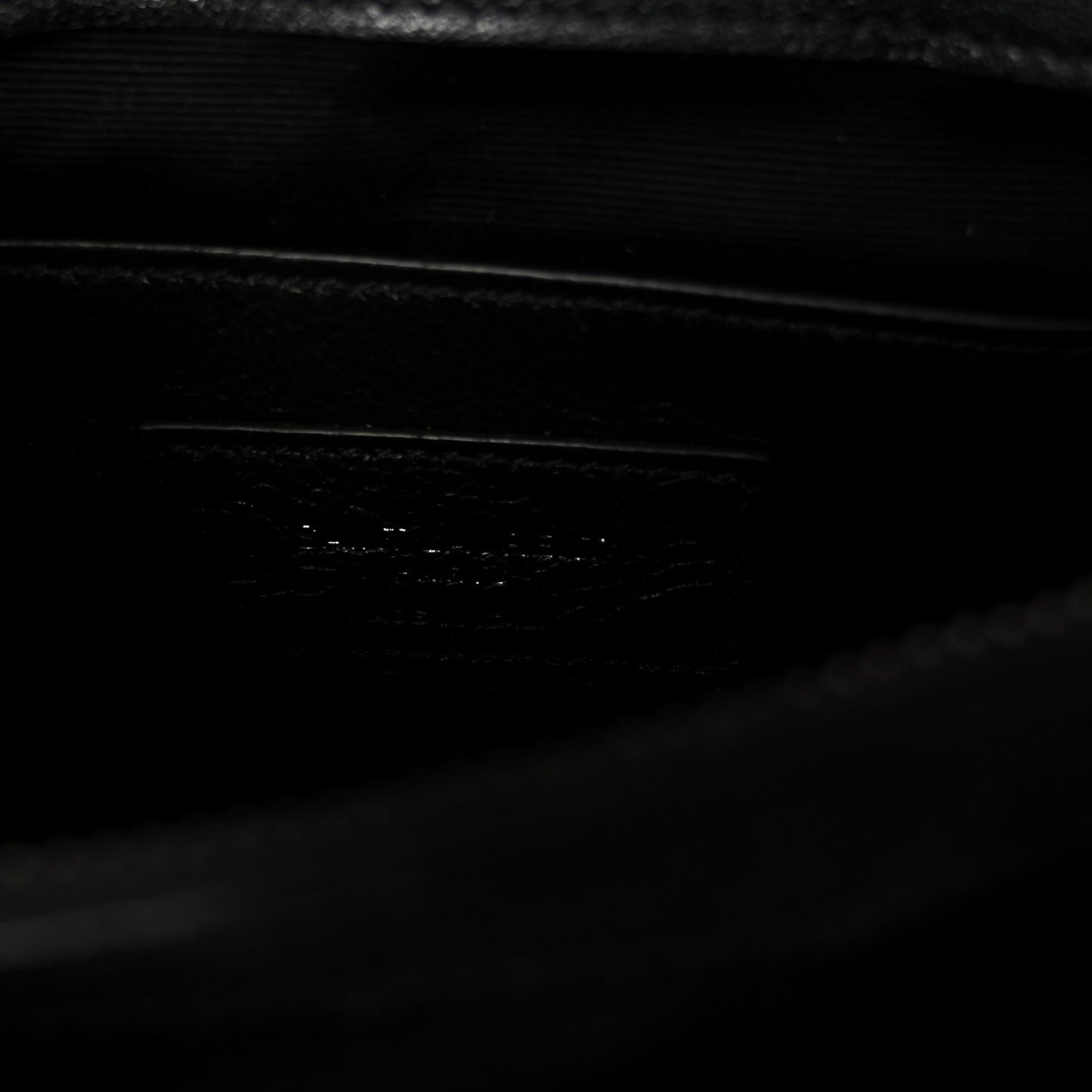 Sheepskin Matelasse Chevron Monogram Medium College Bag Black