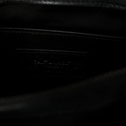 Saint Laurent Sheepskin Matelasse Chevron Monogram Medium College Bag Black 7 of 11