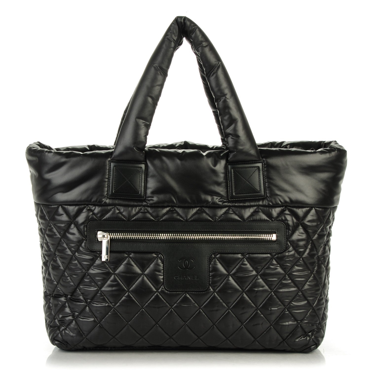 Chanel Nylon Quilted Large Coco Cocoon Tote Black 1 of 7