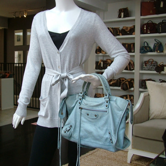Balenciaga Chevre City Sky Blue 2 of 12