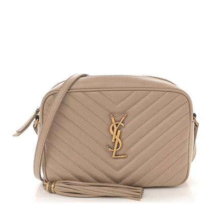 Saint Laurent Calfskin Matelasse Monogram Lou Camera Bag Dark Beige 1 of 13