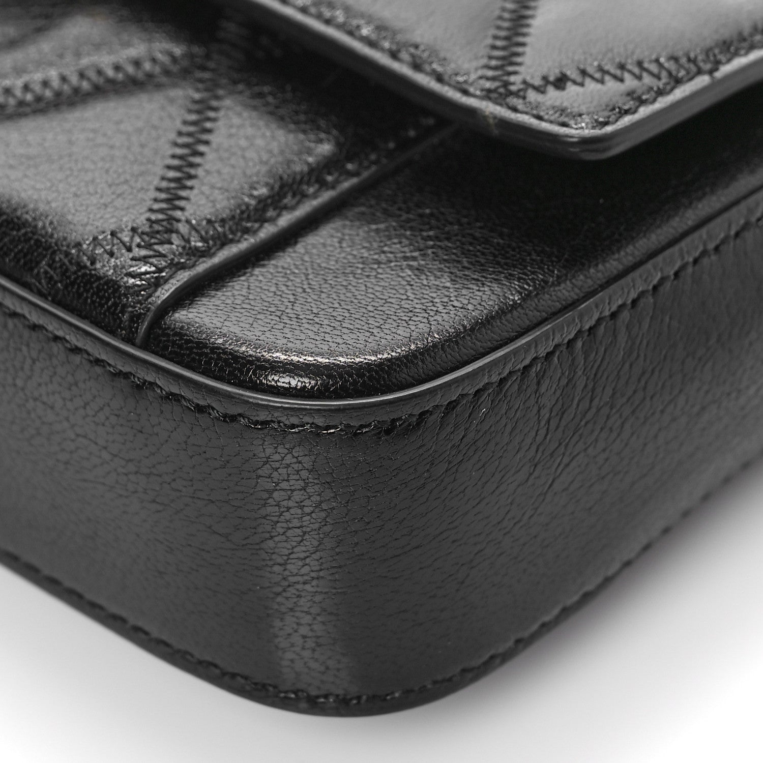 Givenchy Goatskin Quilted GV3 Mini Pocket Convertible Bag Black 8 of 8