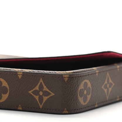 Louis Vuitton Monogram Pochette Felicie Chain Wallet Fuchsia 10 of 11